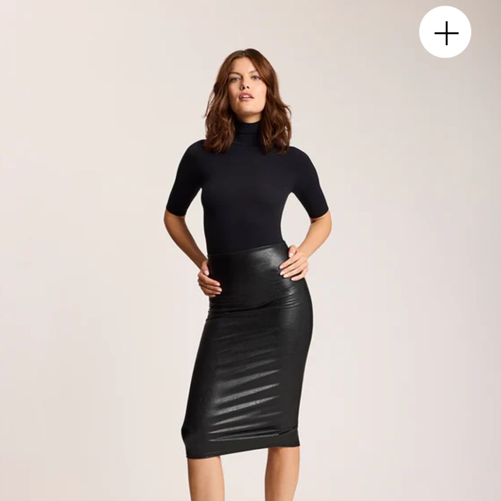 Commando Faux Leather Midi Skirt